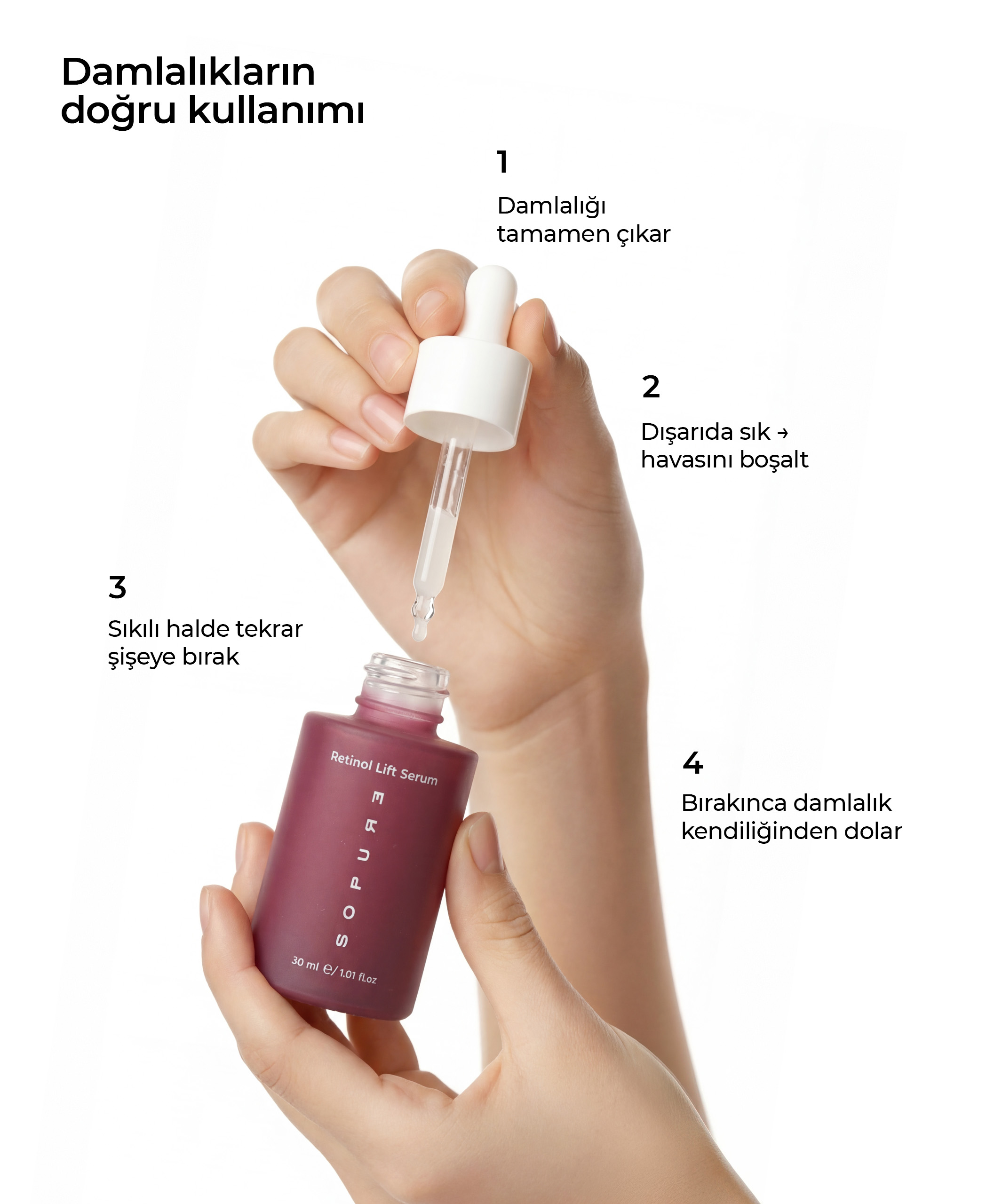 Retinol Lift Serum- Yaşlanma Karşıtı %0.3 Retinol+Peptit Kompleks Serum - Görsel 3