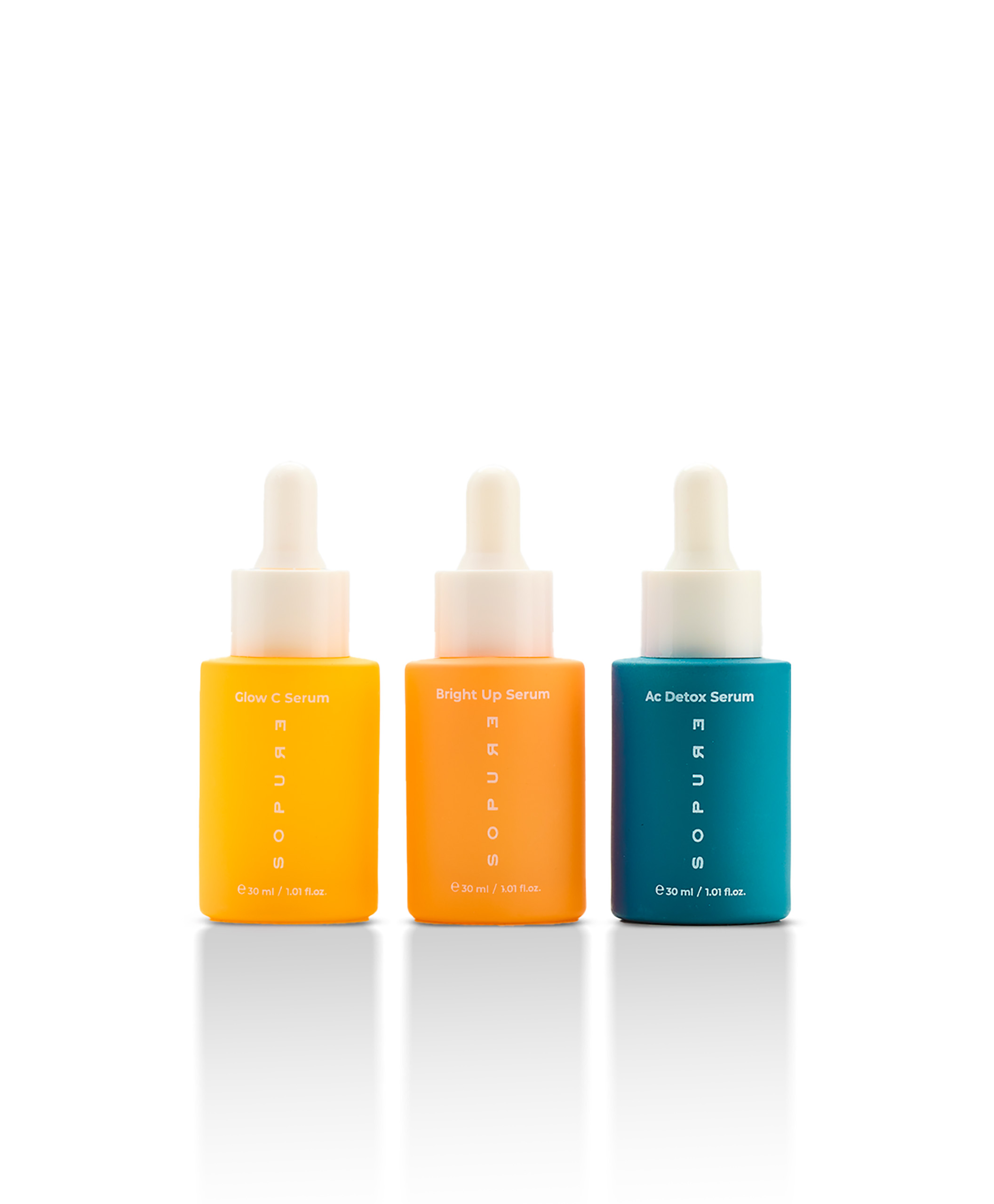 Leke ve Akne Karşıtı Üçlü Serum Seti (Bright Up Serum+Glow C Serum+AC Detox Serum)